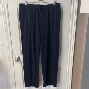 L. L. Bean organic cotton navy straight leg casual sleep pants men’s size XL